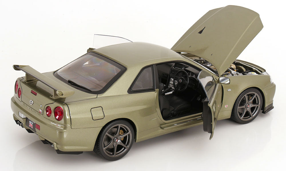 Nissan Skyline GT-R R34 V-Spec Nür OEM Felgen 2001 hellgrün-metallic