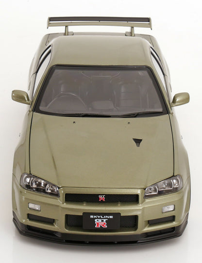 Nissan Skyline GT-R R34 V-Spec Nür BBS Felgen 2001 hellgrün-metallic
