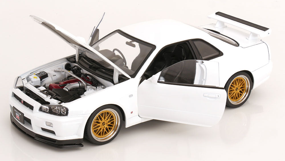 Nissan Skyline GT-R R34 V-Spec II BBS Felgen 2001 weiß