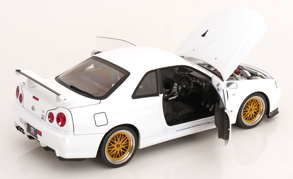 Nissan Skyline GT-R R34 V-Spec II BBS Felgen 2001 weiß