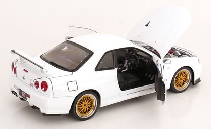 Nissan Skyline GT-R R34 V-Spec II BBS Felgen 2001 weiß