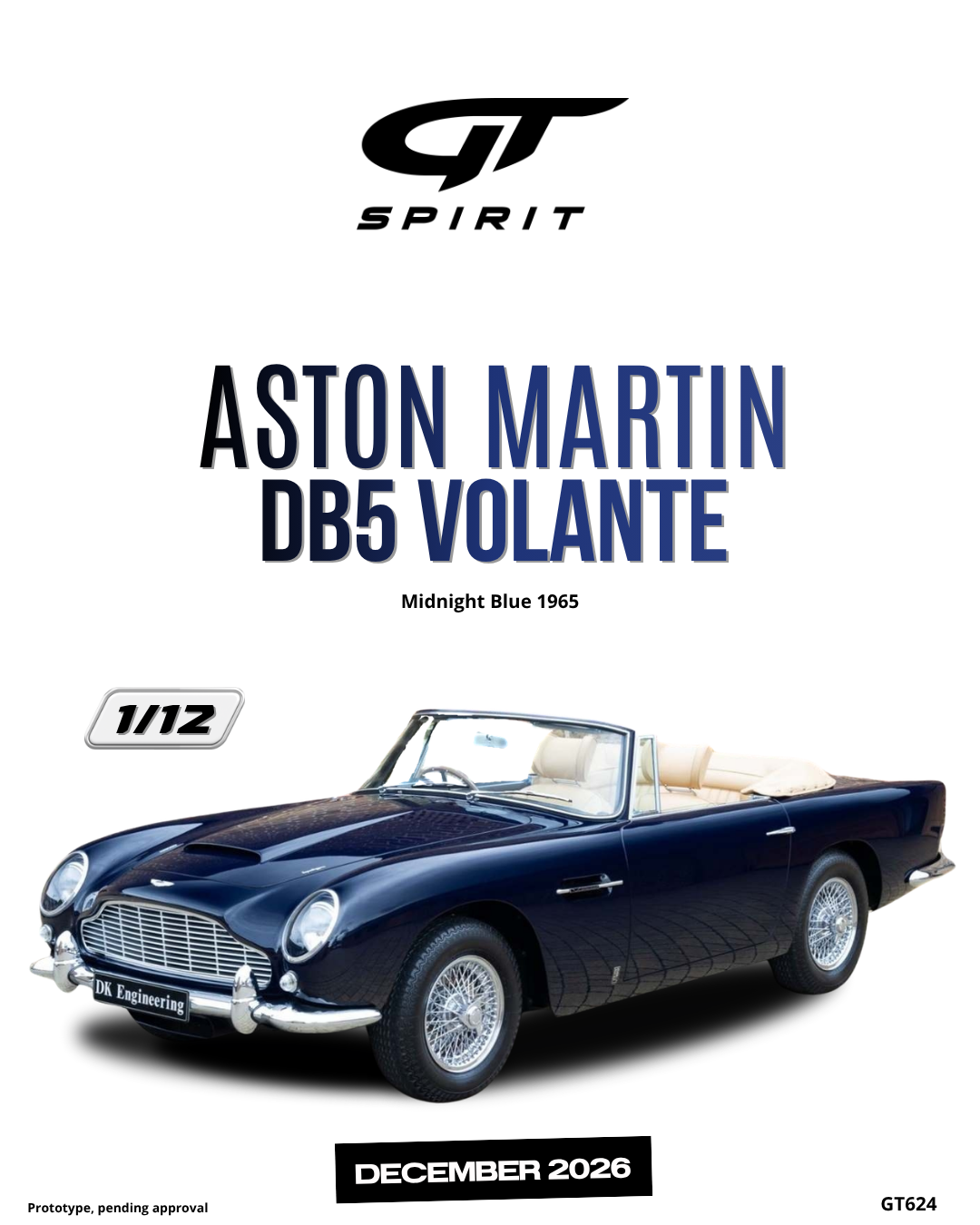 ASTON MARTIN DB5 VOLANTE MIDNIGHT BLUE 1965