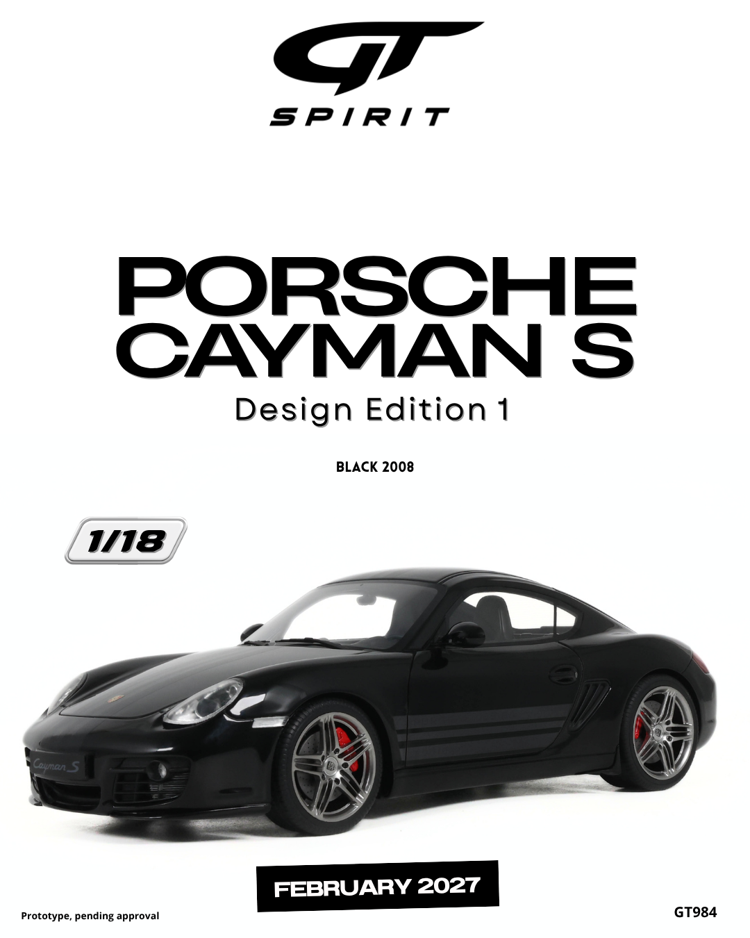PORSCHE CAYMAN S DESIGN EDITION 1 BLACK 2008