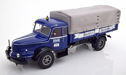 KRUPP - TITAN SWL80 DACHSER TRUCK CANVAS TOP TELONATO 2-ASSI 1950 - DARK BLUE BLACK