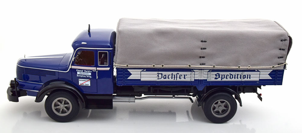 KRUPP - TITAN SWL80 DACHSER TRUCK CANVAS TOP TELONATO 2-ASSI 1950 - DARK BLUE BLACK