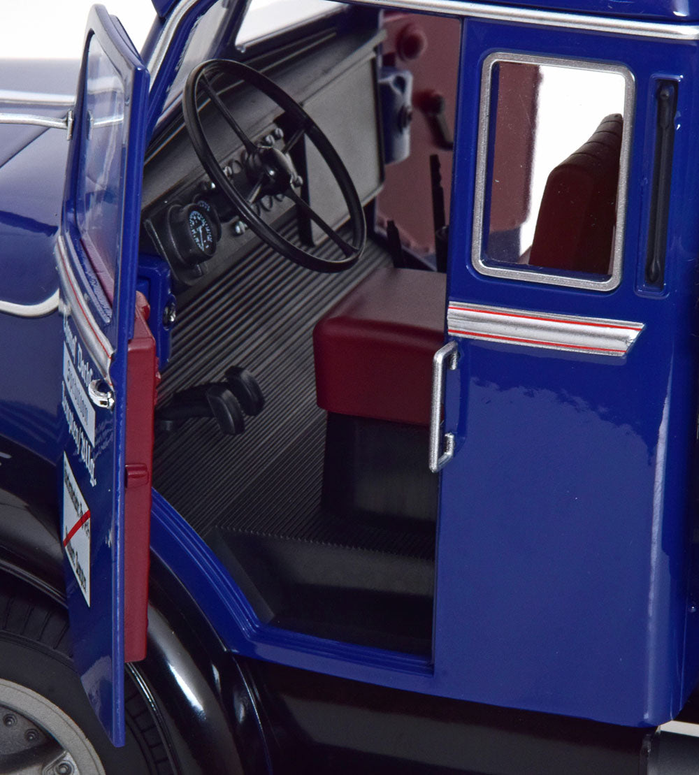 KRUPP - TITAN SWL80 DACHSER TRUCK CANVAS TOP TELONATO 2-ASSI 1950 - DARK BLUE BLACK