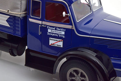KRUPP - TITAN SWL80 DACHSER TRUCK CANVAS TOP TELONATO 2-ASSI 1950 - DARK BLUE BLACK