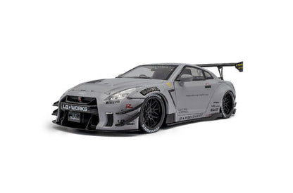 NISSAN - GT-R (R35) TYPE 2 LIBERTY WALK LB WORKS COUPE WITH AMERICAN DIORAMA FIGURE 2018 - GREY