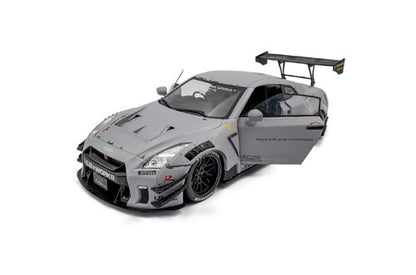 NISSAN - GT-R (R35) TYPE 2 LIBERTY WALK LB WORKS COUPE WITH AMERICAN DIORAMA FIGURE 2018 - GREY