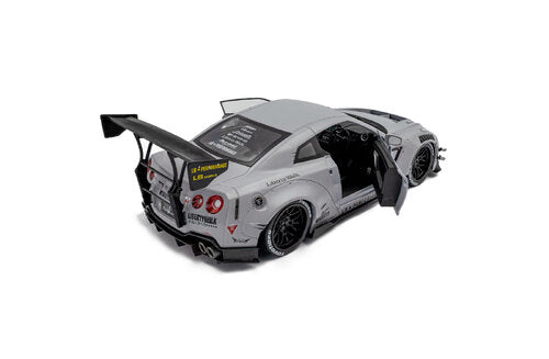 NISSAN - GT-R (R35) TYPE 2 LIBERTY WALK LB WORKS COUPE WITH AMERICAN DIORAMA FIGURE 2018 - GREY