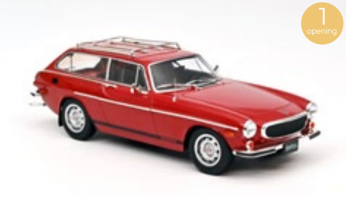 Volvo 1800 ES US-Version 1972 rot mit Seitenstreifen