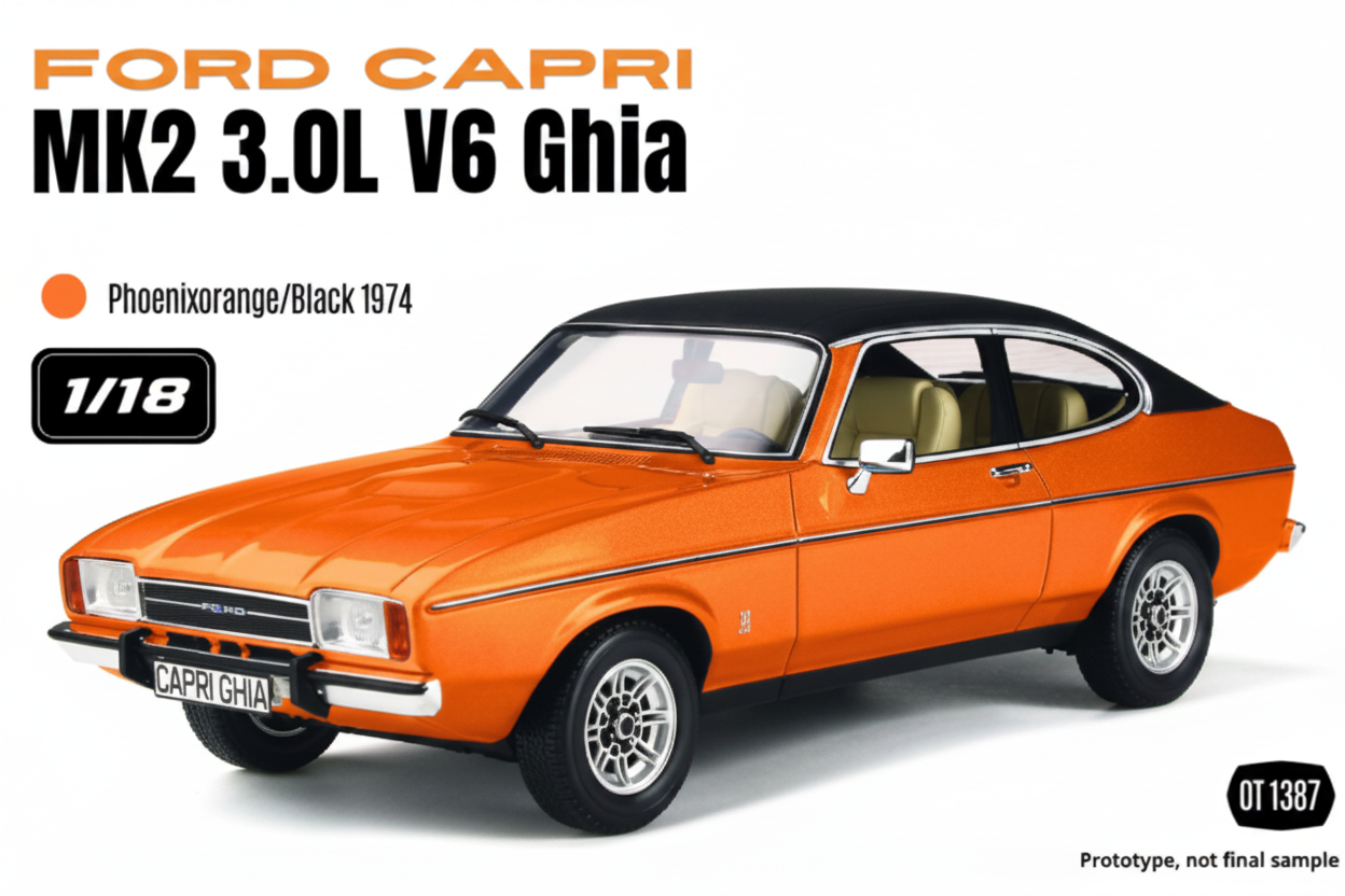 FORD CAPRI MK2 3,0L V6 GHIA PHOENIXORANGE/BLACK 1974