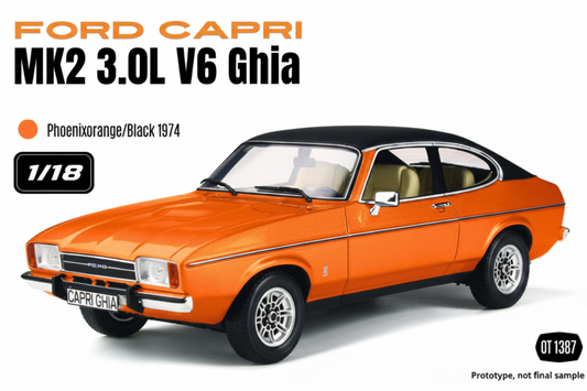 FORD CAPRI MK2 3,0L V6 GHIA PHOENIXORANGE/BLACK 1974