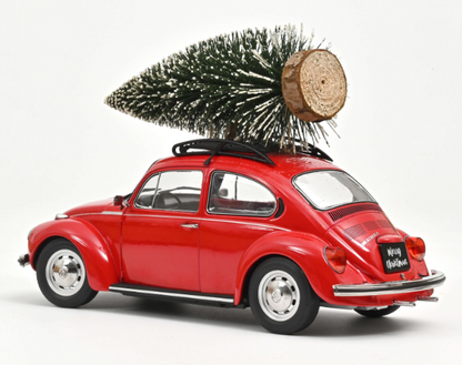 VW 1303 1973 Red Merry Christmas