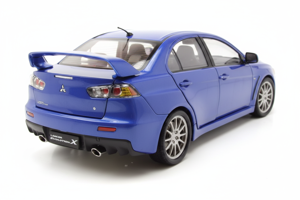 Mitsubishi Lancer Evolution X, blue metallic