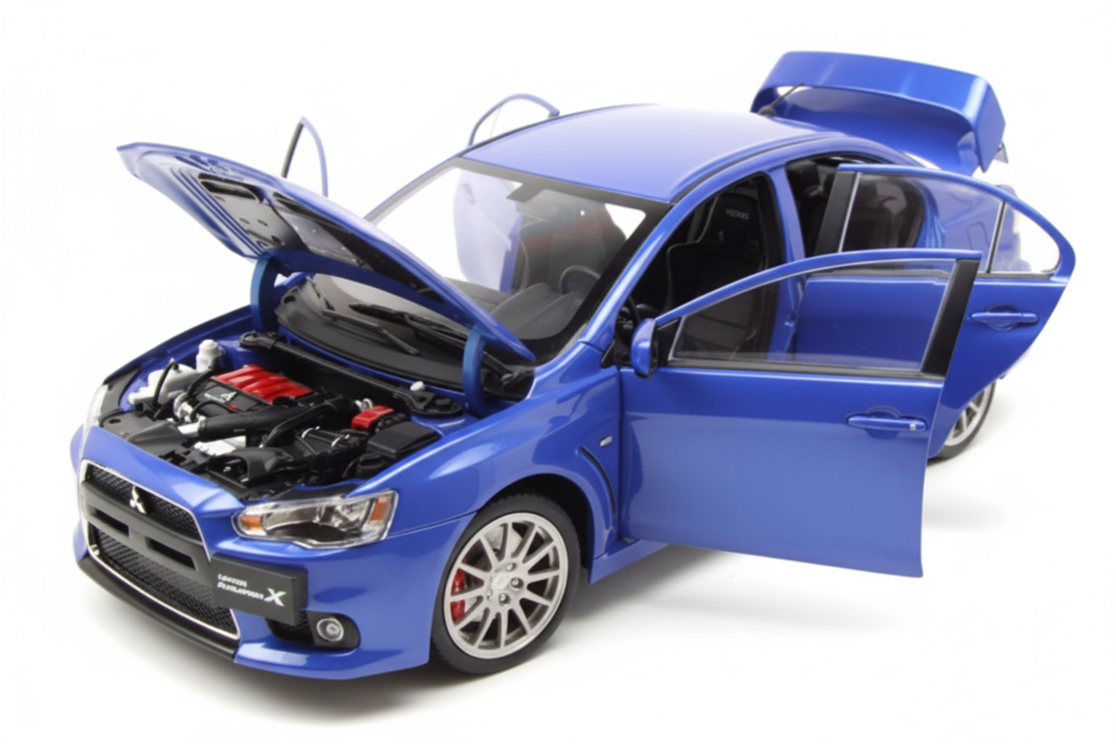 Mitsubishi Lancer Evolution X, blue metallic
