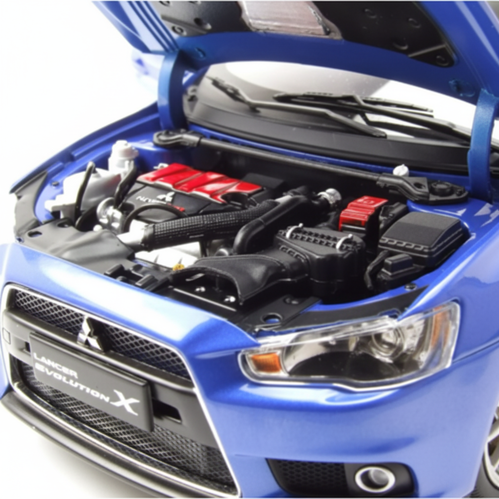 Mitsubishi Lancer Evolution X, blue metallic