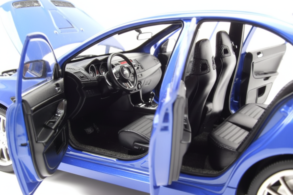 Mitsubishi Lancer Evolution X, blue metallic