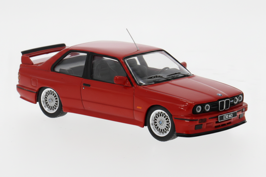BMW M3, rot, 1990 inkl Vitrine