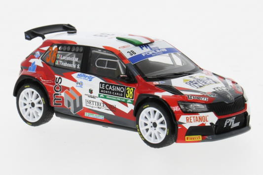 Skoda Fabia Rally2, WRC, Rallye Monte Carlo, 2024, #38  M.Locatelli/S.Tiraboschi
