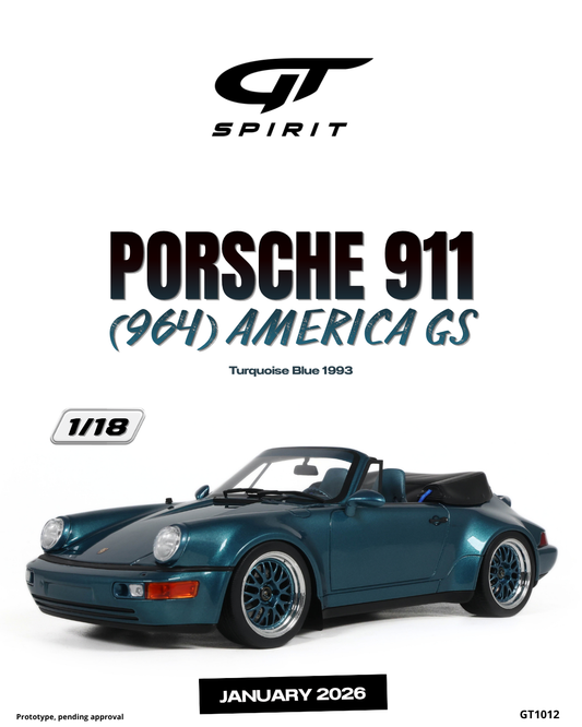 PORSCHE 911 (964) AMERICA GS TURQUOISE BLUE 1993