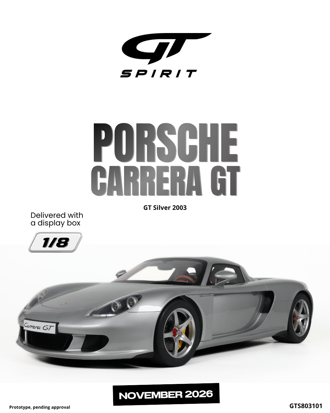 PORSCHE CARRERA GT GT SILVER 2003