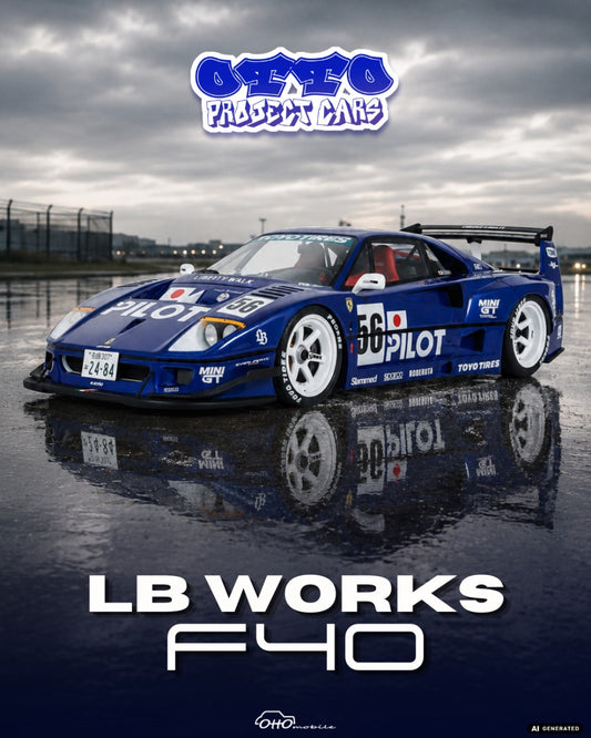 LB-WORKS FERRARI F40 METALLIC BLUE 2024