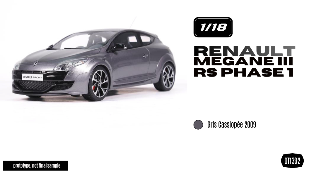 Renault Megane III RS Phase 1 - Gris Cassiopée 2009