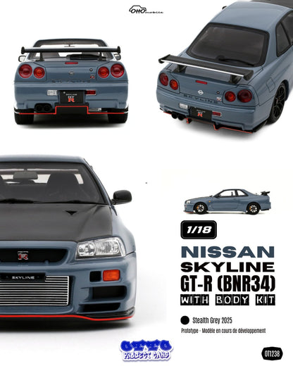 Nissan Skyline GT-R (BNR34) with Body Kit Stealth Grey 2025