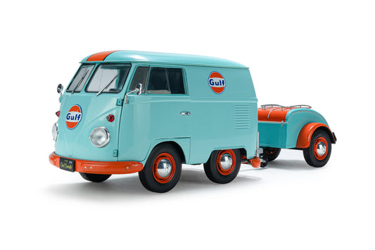 VOLKSWAGEN - T1 VAN KOOL COMBI GULF OIL TRIBUTE 1950 - LIGHT BLUE ORANGE