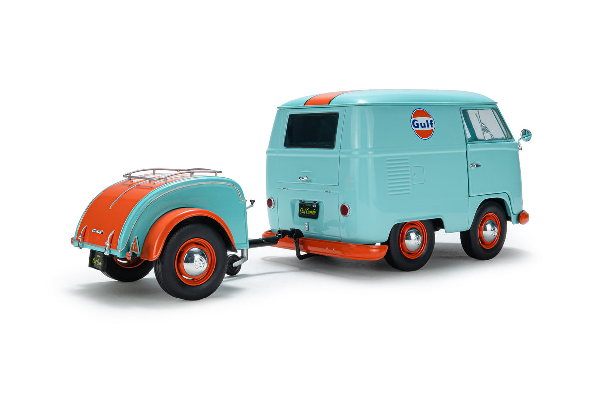 VOLKSWAGEN - T1 VAN KOOL COMBI GULF OIL TRIBUTE 1950 - LIGHT BLUE ORANGE