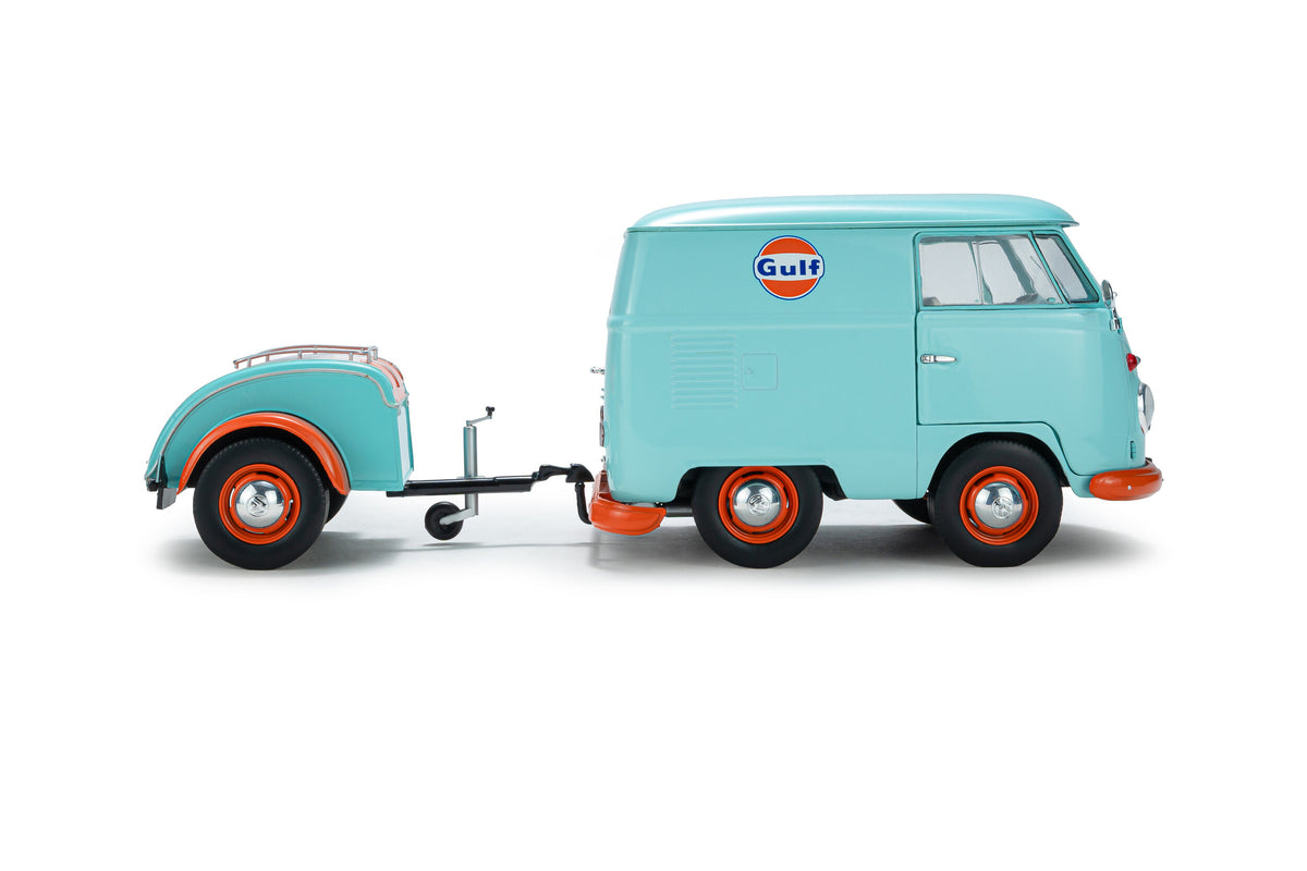 VOLKSWAGEN - T1 VAN KOOL COMBI GULF OIL TRIBUTE 1950 - LIGHT BLUE ORANGE