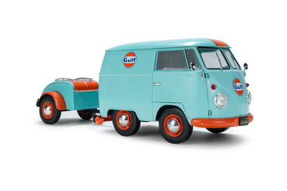 VOLKSWAGEN - T1 VAN KOOL COMBI GULF OIL TRIBUTE 1950 - LIGHT BLUE ORANGE