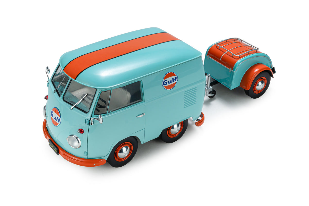 VOLKSWAGEN - T1 VAN KOOL COMBI GULF OIL TRIBUTE 1950 - LIGHT BLUE ORANGE