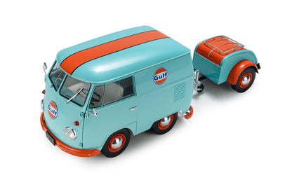 VOLKSWAGEN - T1 VAN KOOL COMBI GULF OIL TRIBUTE 1950 - LIGHT BLUE ORANGE