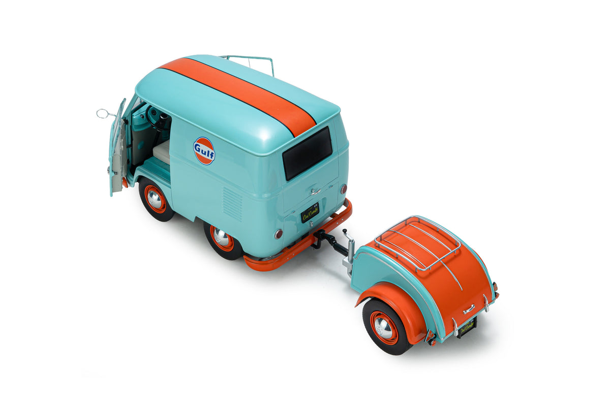 VOLKSWAGEN - T1 VAN KOOL COMBI GULF OIL TRIBUTE 1950 - LIGHT BLUE ORANGE