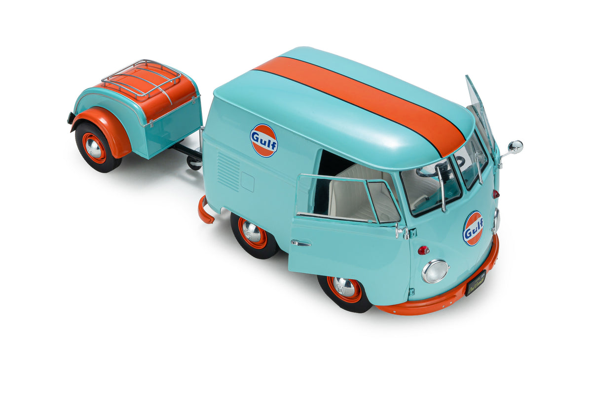 VOLKSWAGEN - T1 VAN KOOL COMBI GULF OIL TRIBUTE 1950 - LIGHT BLUE ORANGE