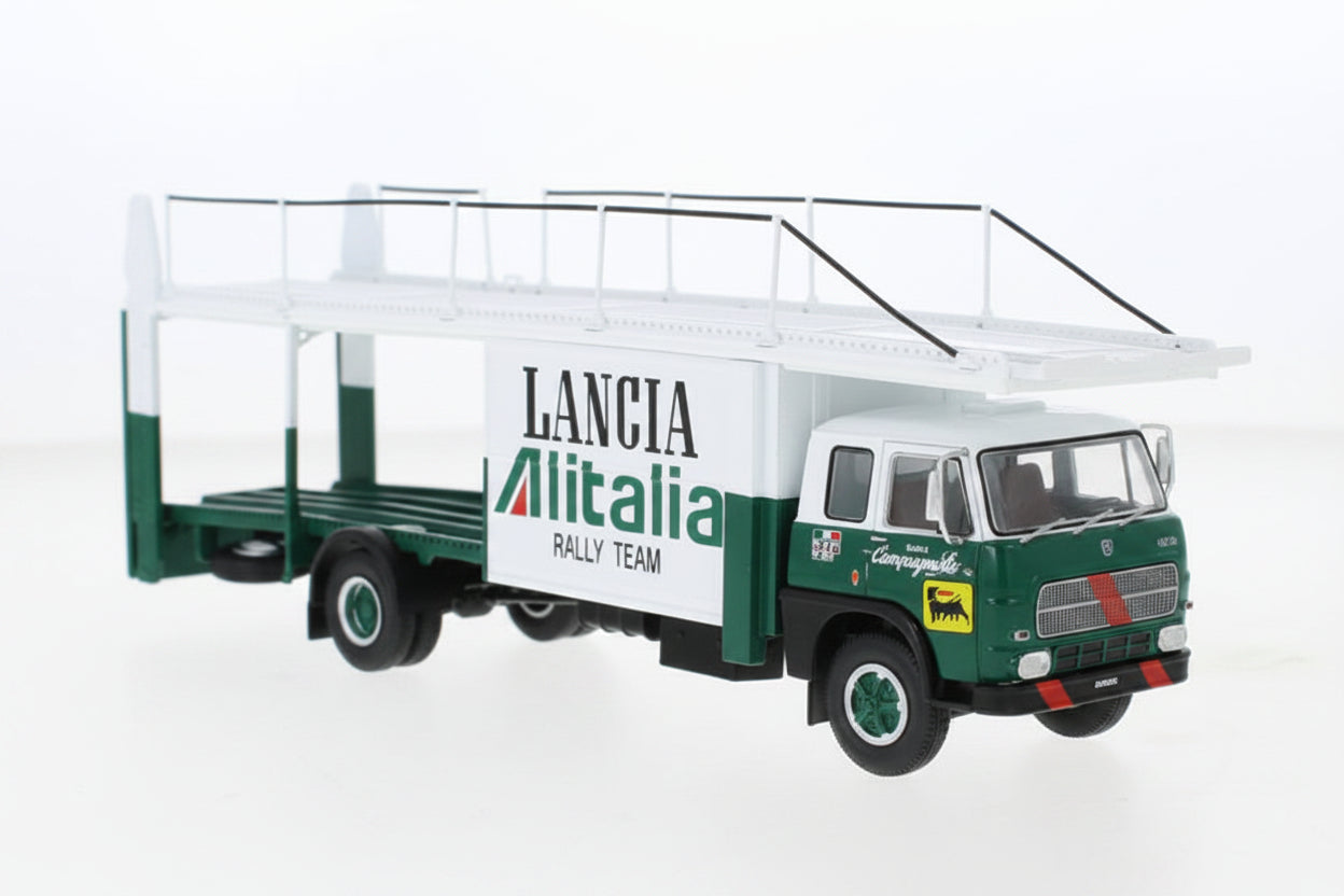 Fiat 673 Racing Transporter, grün/weiss, Lancia Alitalia Racing Team, Alitalia, 1976