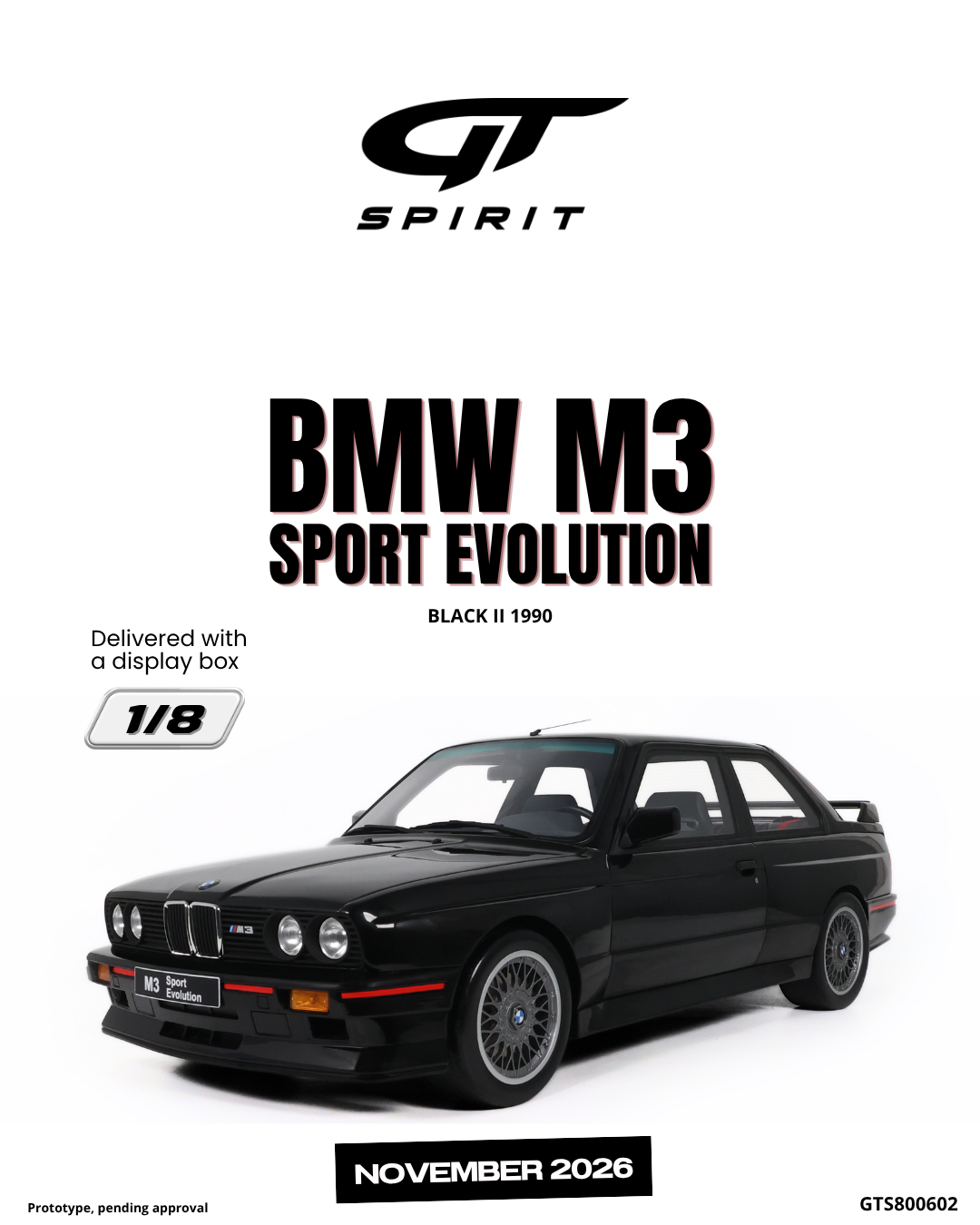 BMW M3 SPORT EVOLUTION BLACK II 1990