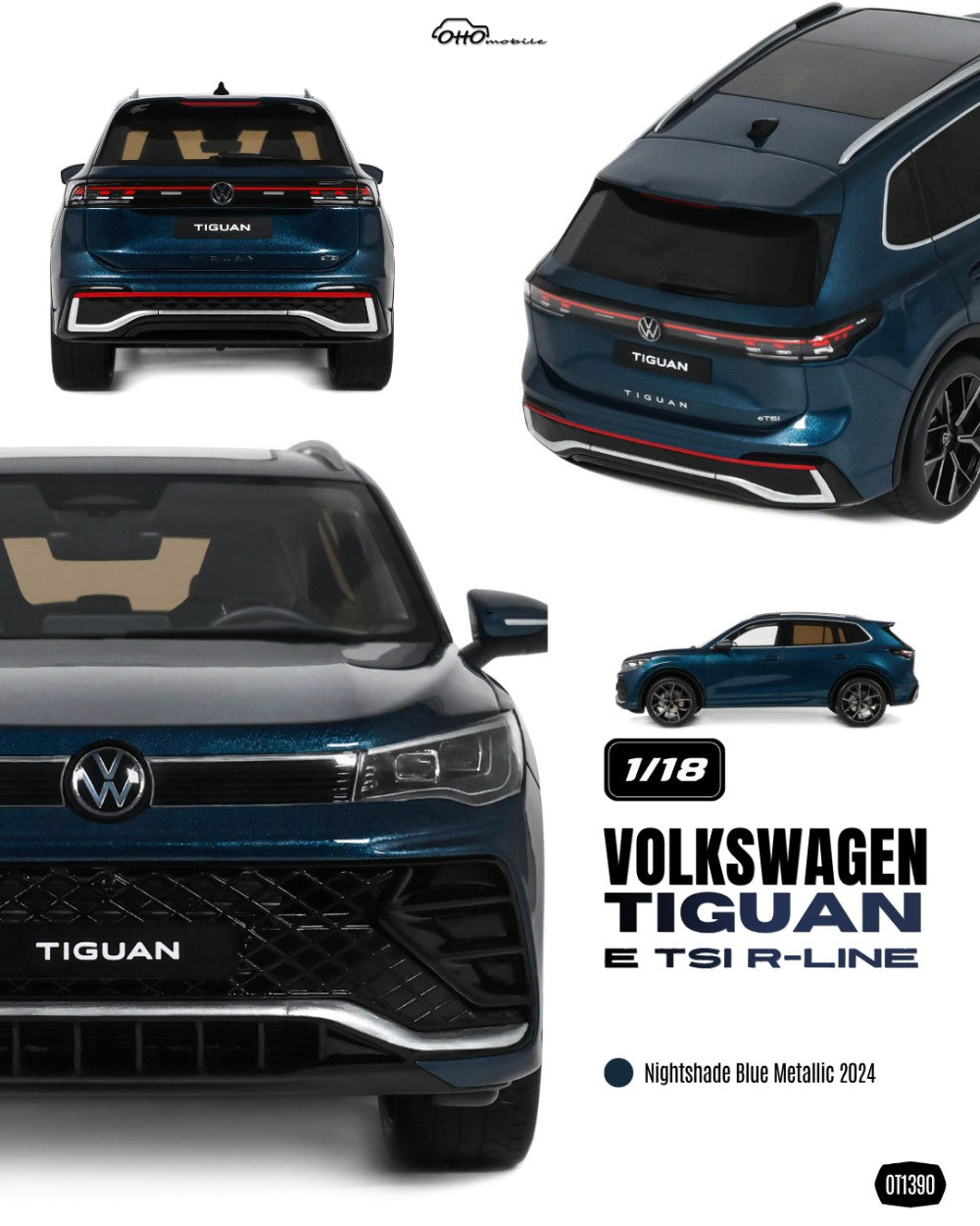 VOLKSWAGEN VW TIGUAN E TSI R-LINE NIGHTSHADE BLUE METALLIC 2024