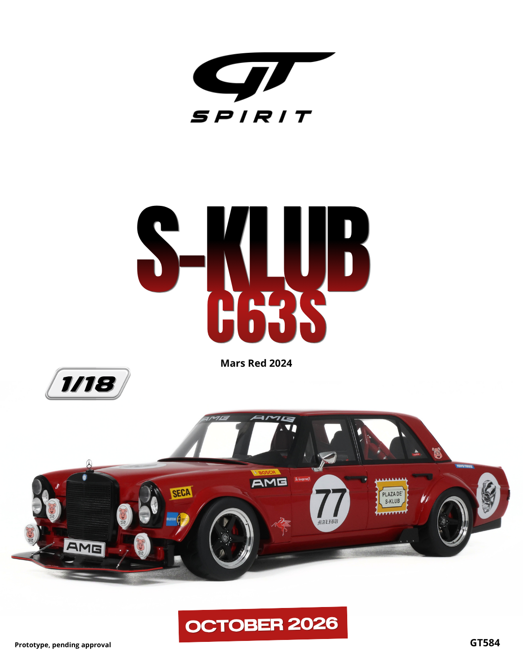 MERCEDES S-KLUB C63S MARS RED 2024