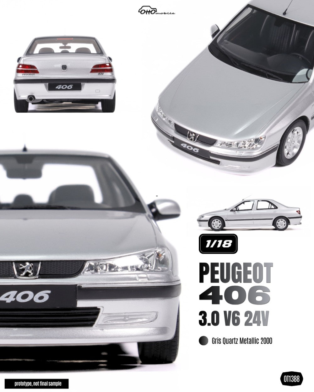 PEUGEOT 406 3.0 V6 24V GRIS QUARTZ METALLIC 2000