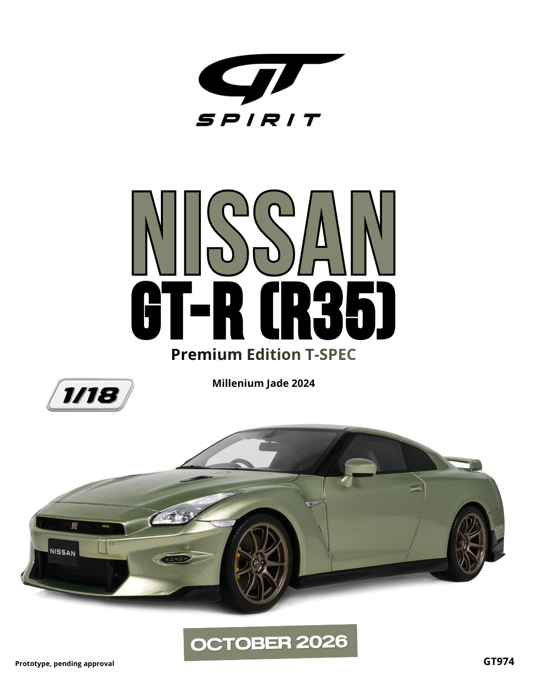 NISSAN GT-R (R35) PREMIUM EDITION T-SPEC MILLENIUM JADE 2024