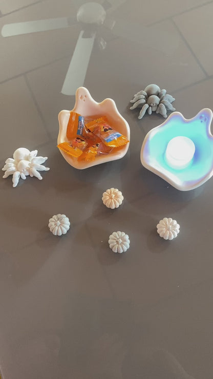Geisterschale aus Keramikgips – Dekoschale für Schmuck, Schlüssel & Süßigkeiten