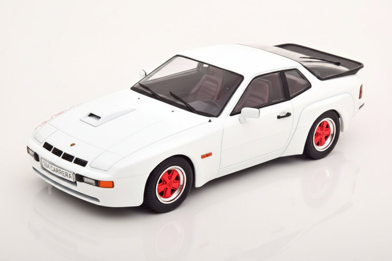 Porsche 924 Carrera GT, weiss, mit roten Felgen, 1981