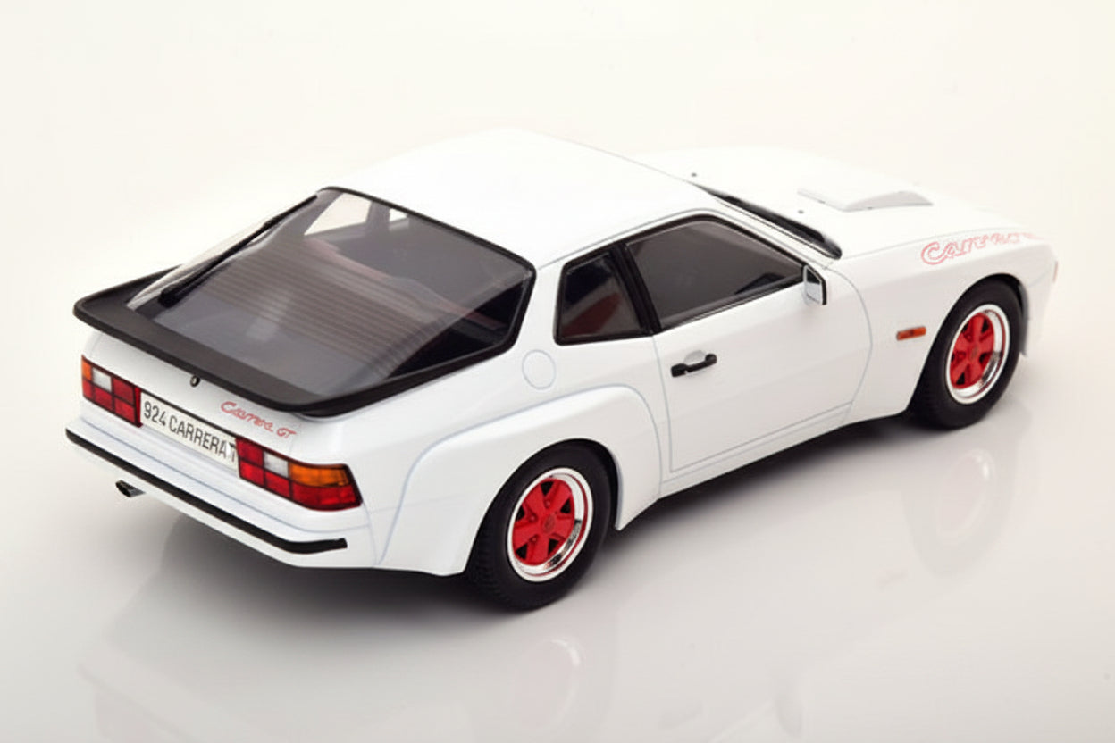 Porsche 924 Carrera GT, weiss, mit roten Felgen, 1981
