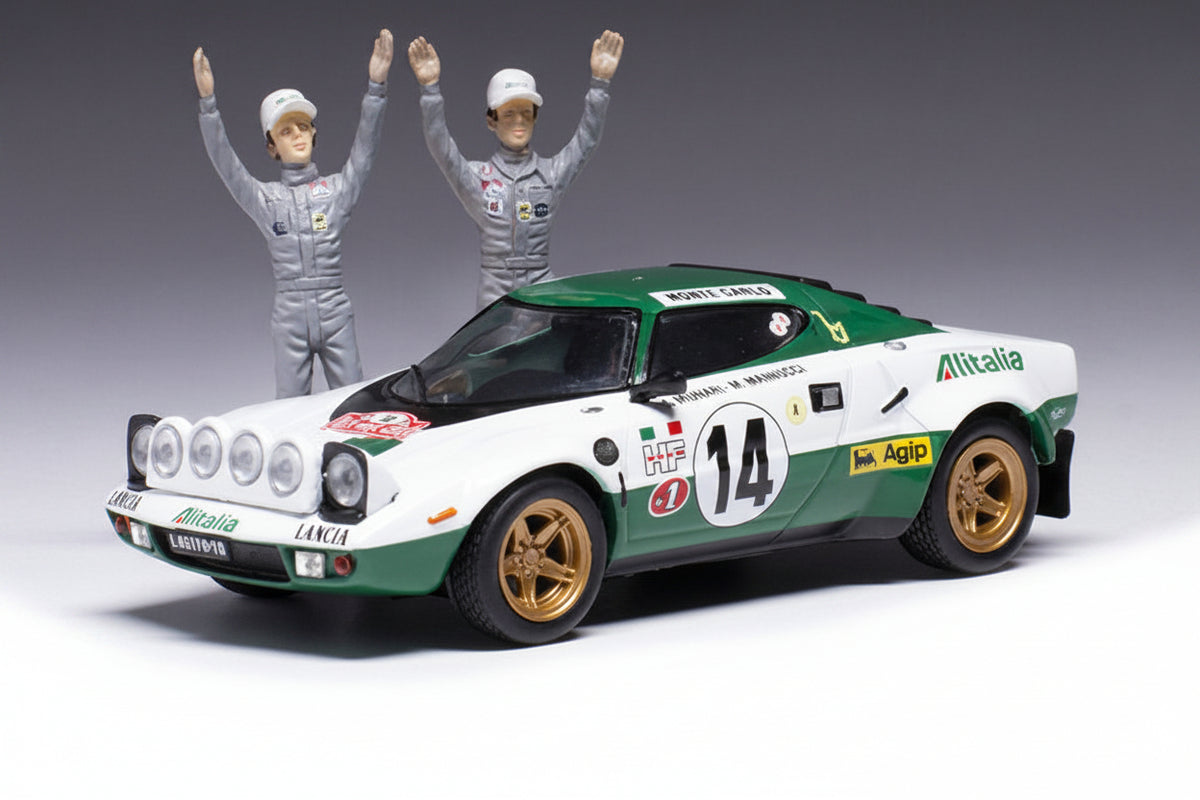 Lancia Stratos HO #14 Rallye WM Monte Carlo Winners Series mit Figuren S.Munari/M.Mannucci 1975