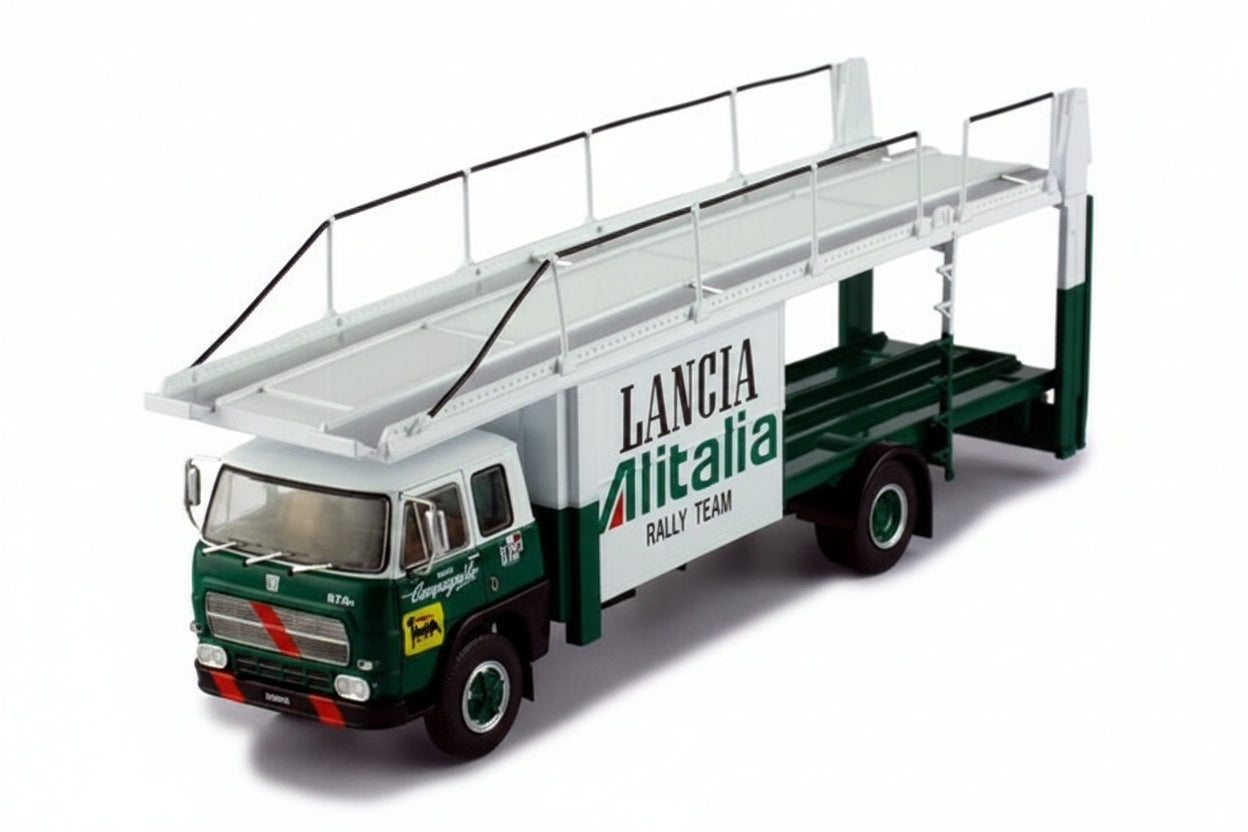 Fiat 673 Racing Transporter, grün/weiss, Lancia Alitalia Racing Team, Alitalia, 1976