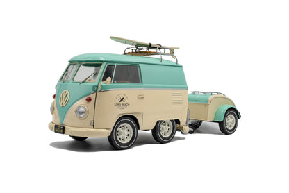 VOLKSWAGEN - T1 VAN KOOL COMBI WITH TRAILER 1950 - LIGHT BLUE WHITE