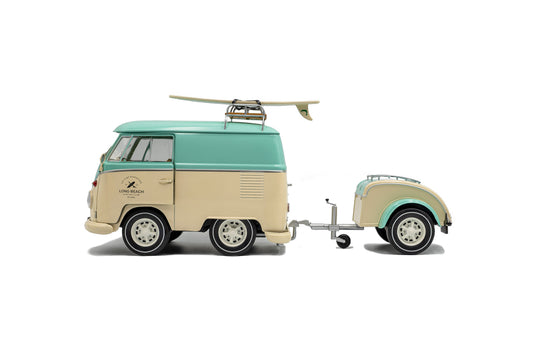 VOLKSWAGEN - T1 VAN KOOL COMBI WITH TRAILER 1950 - LIGHT BLUE WHITE